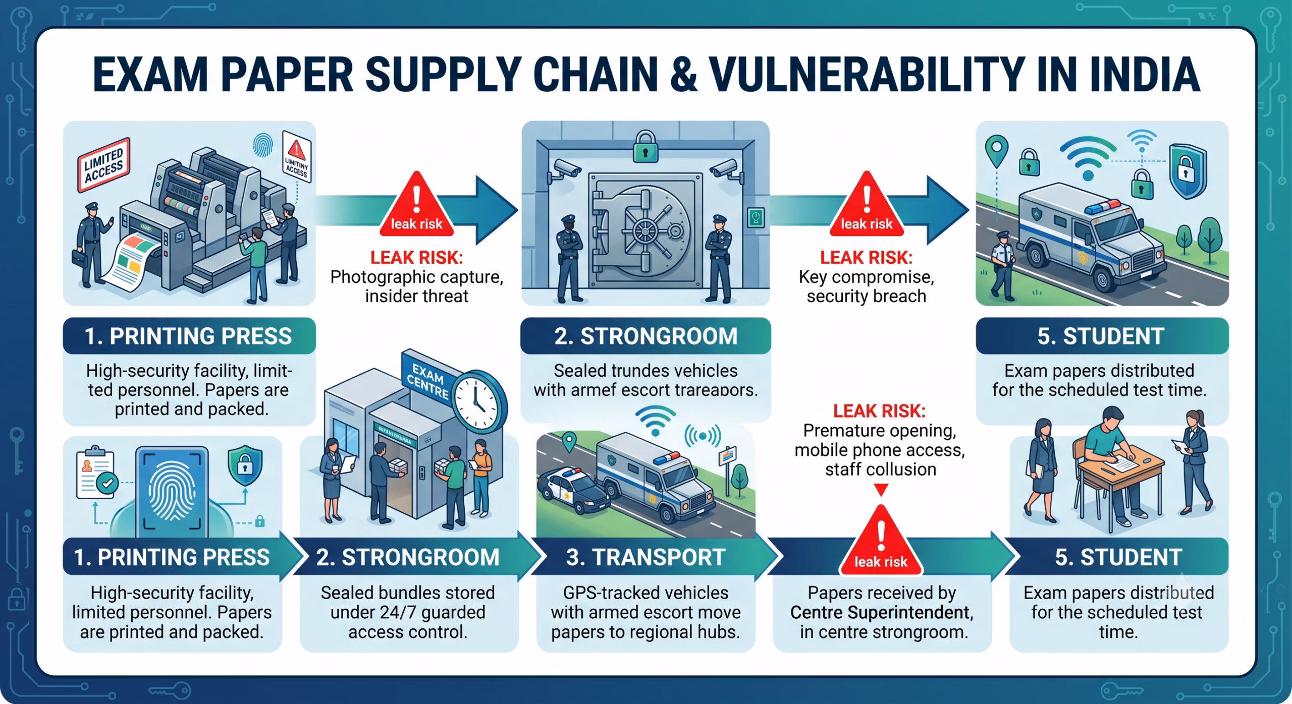 NEET Paper Leak 2026: Full Story of the Protests + 5 Proven Fixes to End Paper Leaks in India 4 How a NEET paper leak happens - exam paper supply chain India